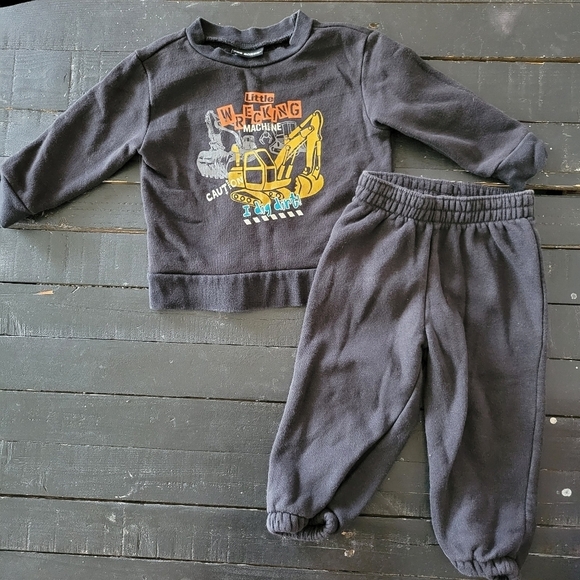 Joe Boxer Baby Boy Sweat Outfit Black 18 Months - Picture 1 of 4